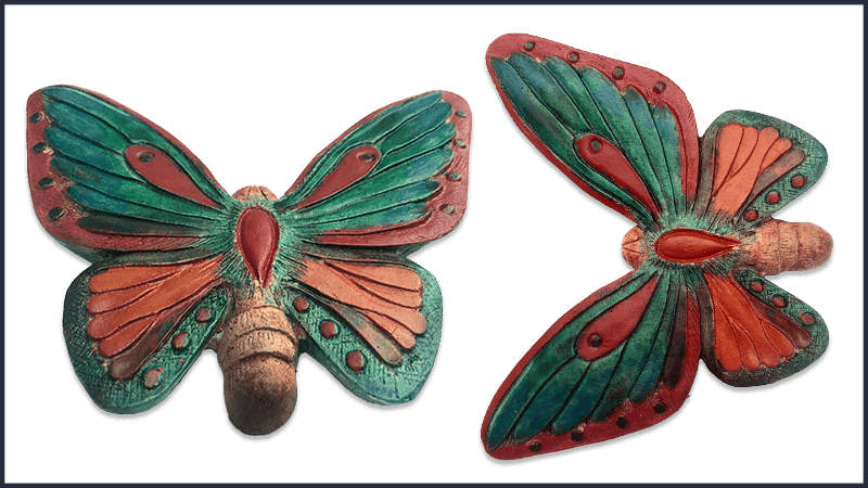 Motyle z betonu kolorowe